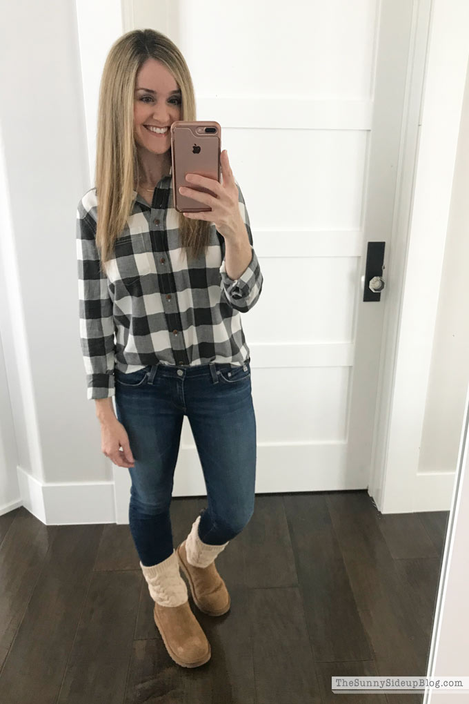 J crew checkered shirt (Sunny Lifestyles)