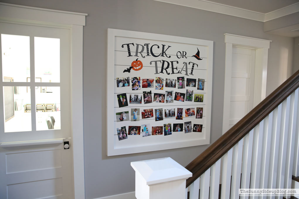 trick or treat halloween planked wall (Sunny Lifestyles)