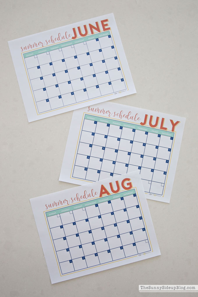 2018 Summer Calendar - Free Printable! (Sunny Lifestyles) 
