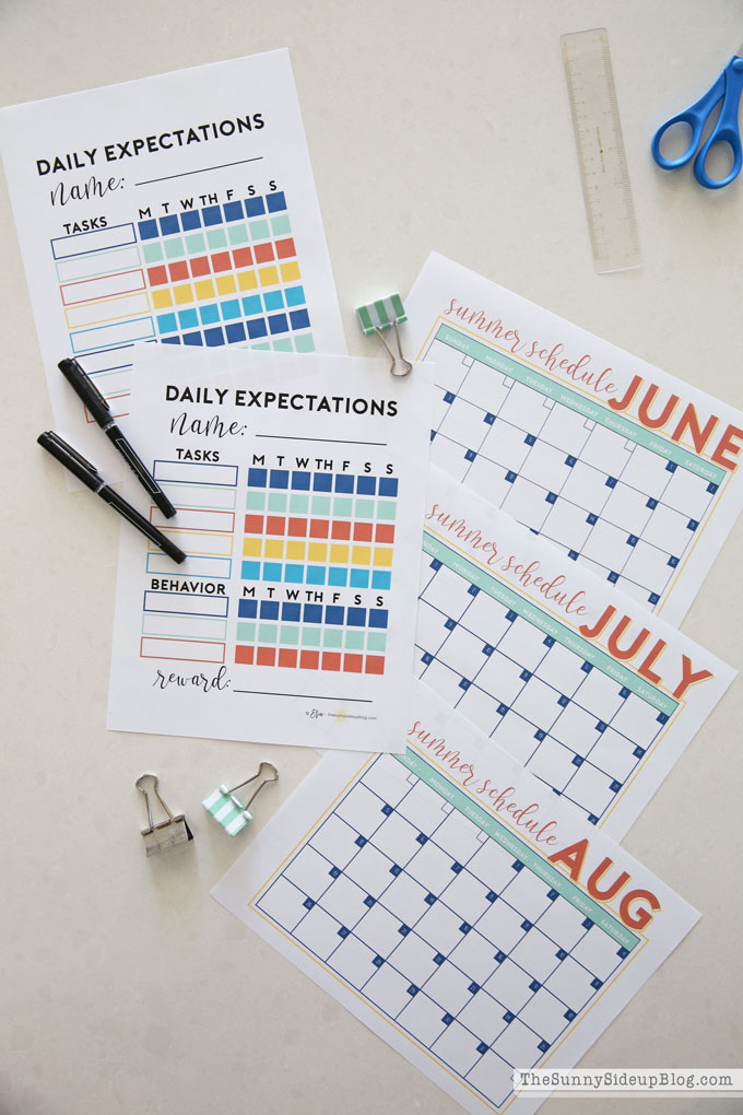 Daily Expectations - a free printable to keep your kids on task! (Sunny Lifestyles)