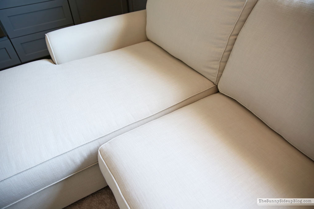 Details on the Pottery Barn Comfort Roll Arm Sectional! (Sunny Lifestyles)