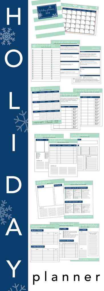 HOLIDAY PLANNER! Includes everything you need to organize your holidays! (Sunny Lifestyles)