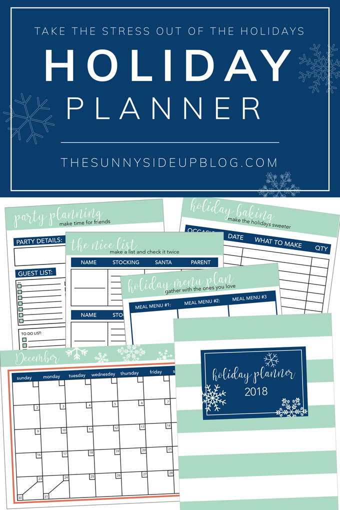 HOLIDAY PLANNER! Includes everything you need to organize your holidays! (Sunny Lifestyles)
