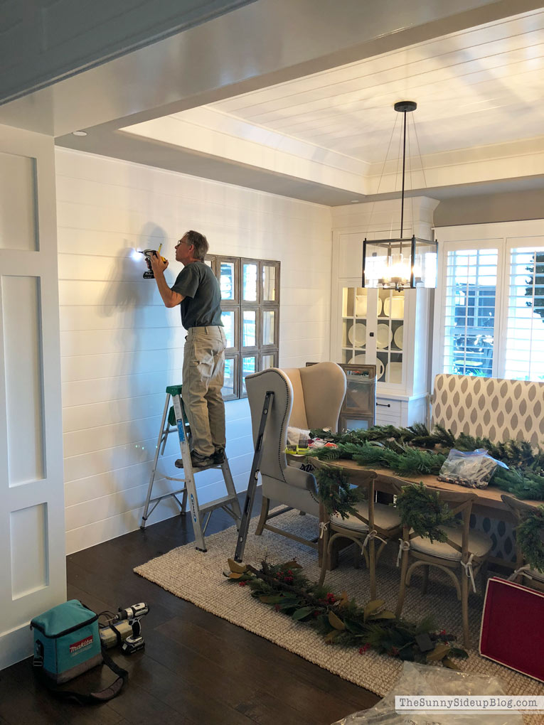 Shiplap Wall Dining Room Progress! (Sunny Lifestyles)