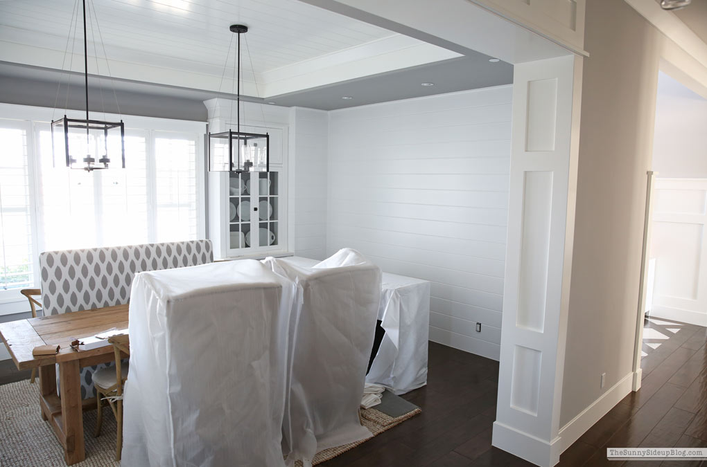 Shiplap Wall Dining Room Progress! (Sunny Lifestyles)