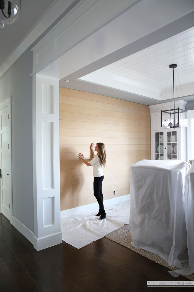 Shiplap Wall Dining Room Progress! (Sunny Lifestyles)