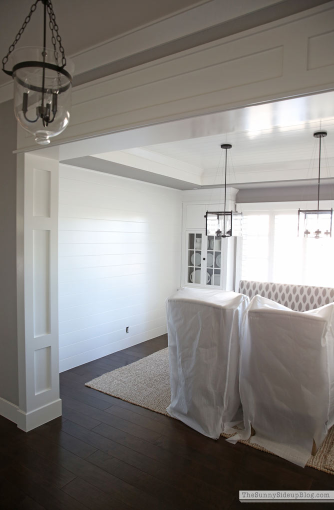 Shiplap Wall Dining Room Progress! (Sunny Lifestyles)