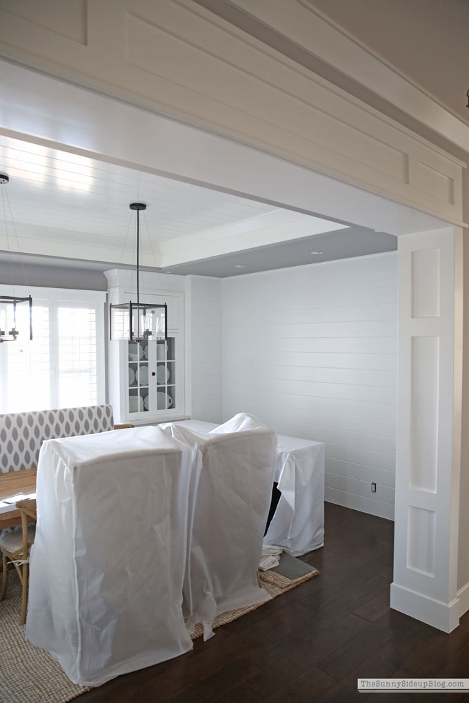Shiplap Wall Dining Room Progress! (Sunny Lifestyles)