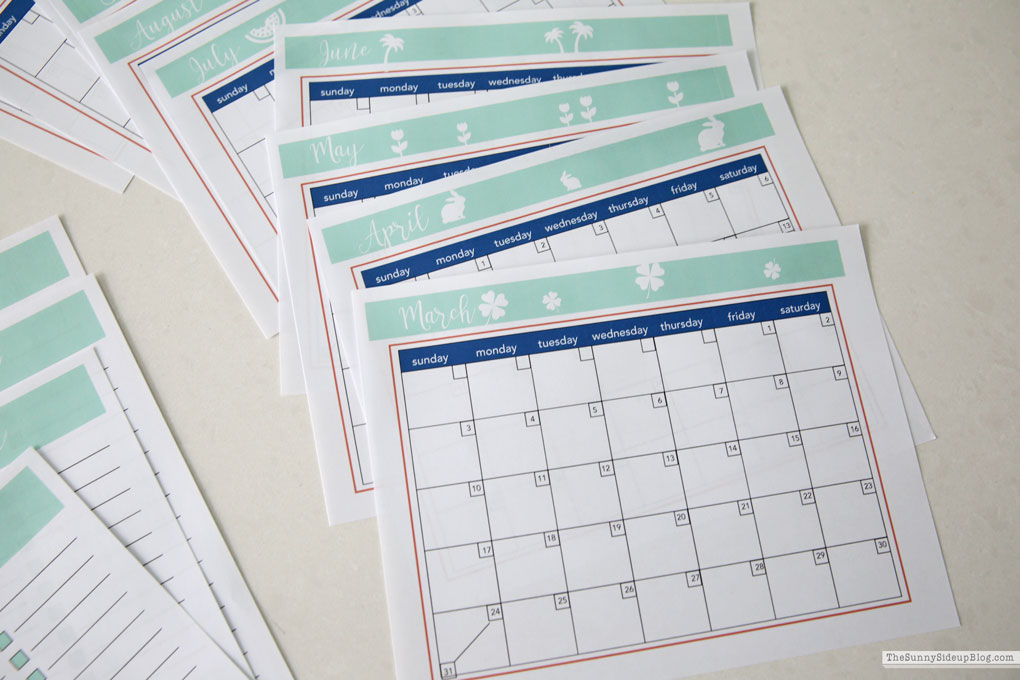 Monthly To-Do List and Calendar Pages (Sunny Lifestyles)