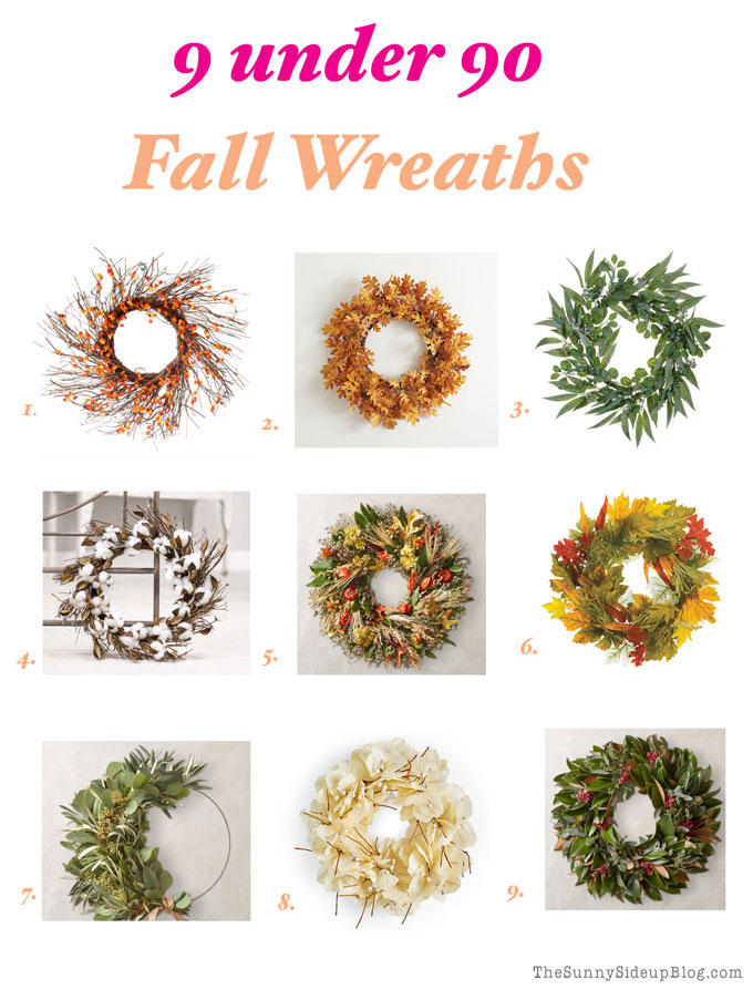 Fall Wreaths (9 under 90!)