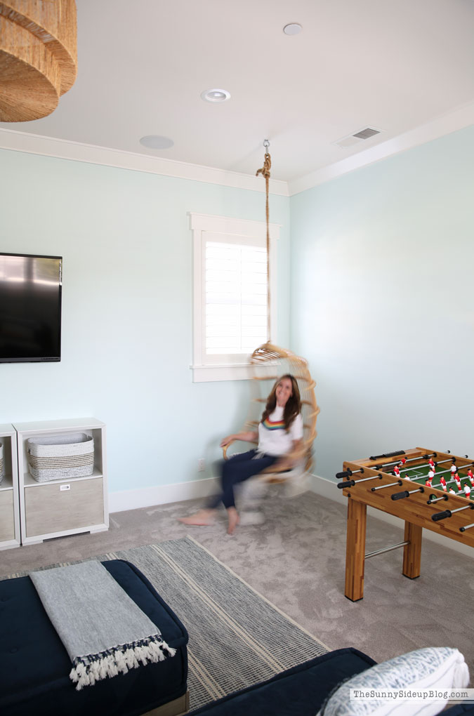 Playroom update (rattan chair) Sunny Lifestyles