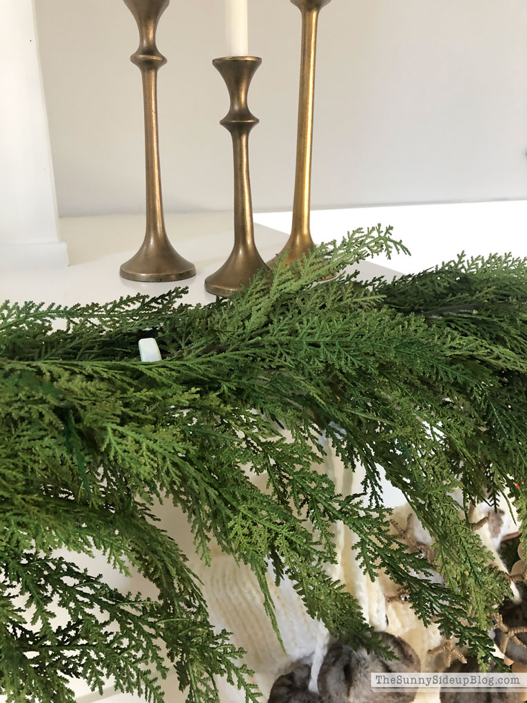 How to attach garland to a fireplace mantel (Sunny Lifestyles)