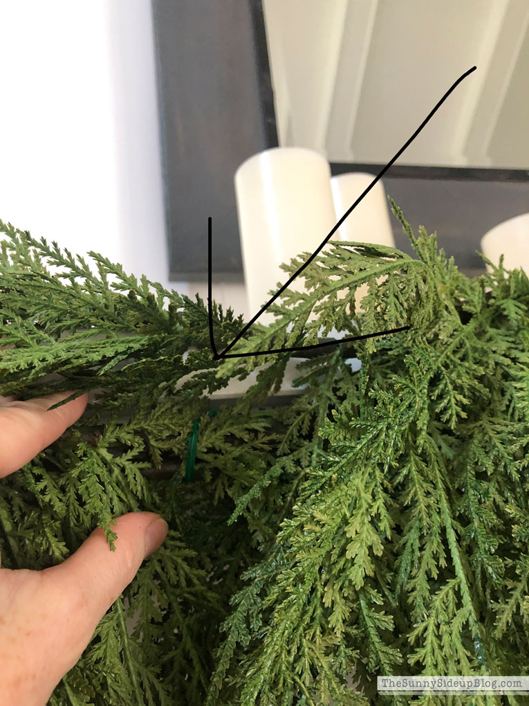 How to attach garland to a fireplace mantel (Sunny Lifestyles)