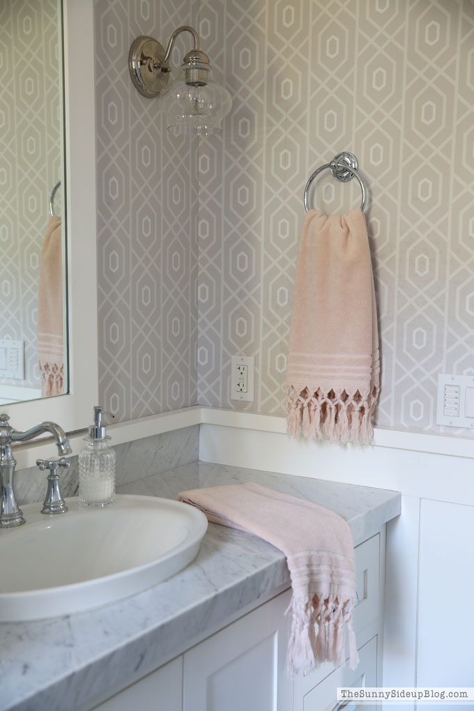 organized powder bathroom (Sunny Lifestyles)