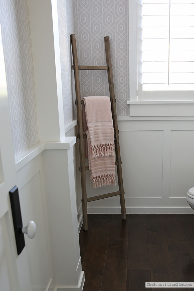 organized powder bathroom (Sunny Lifestyles)