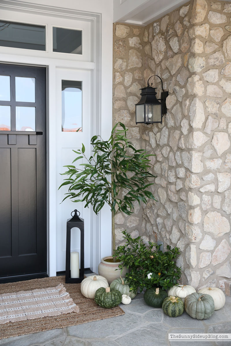 Green and White Fall Porch (Sunny Lifestyles)