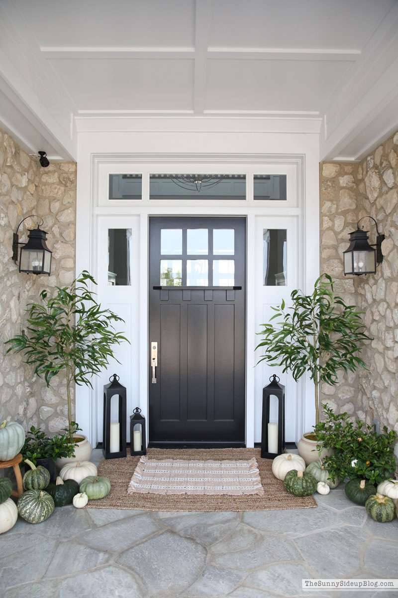 Green and White Fall Porch (Sunny Lifestyles)
