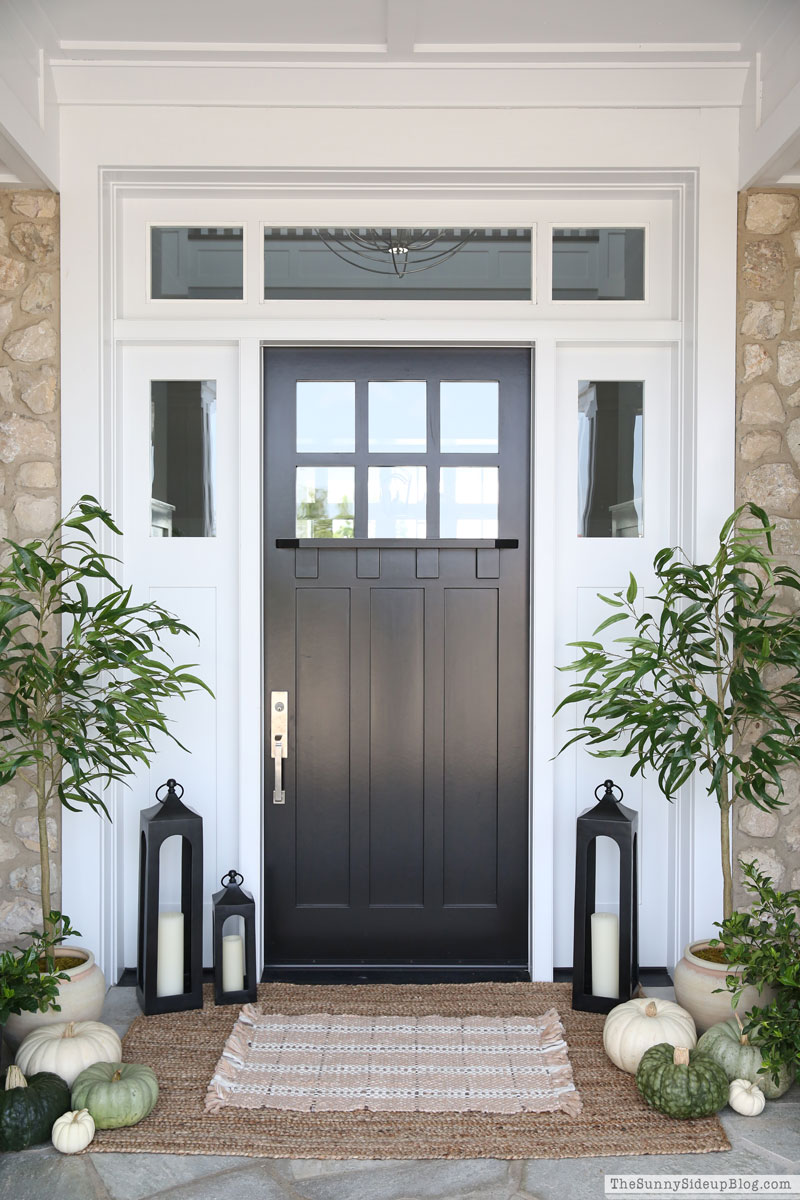 Green and White Fall Porch (Sunny Lifestyles)