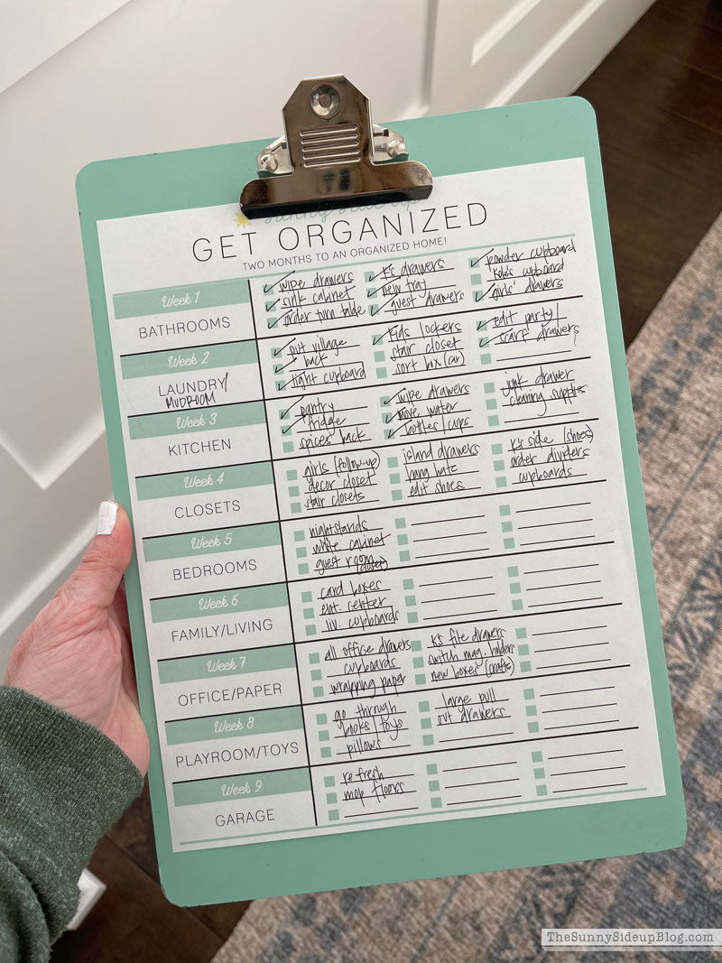 Get Organized Challenge (Sunny Lifestyles)