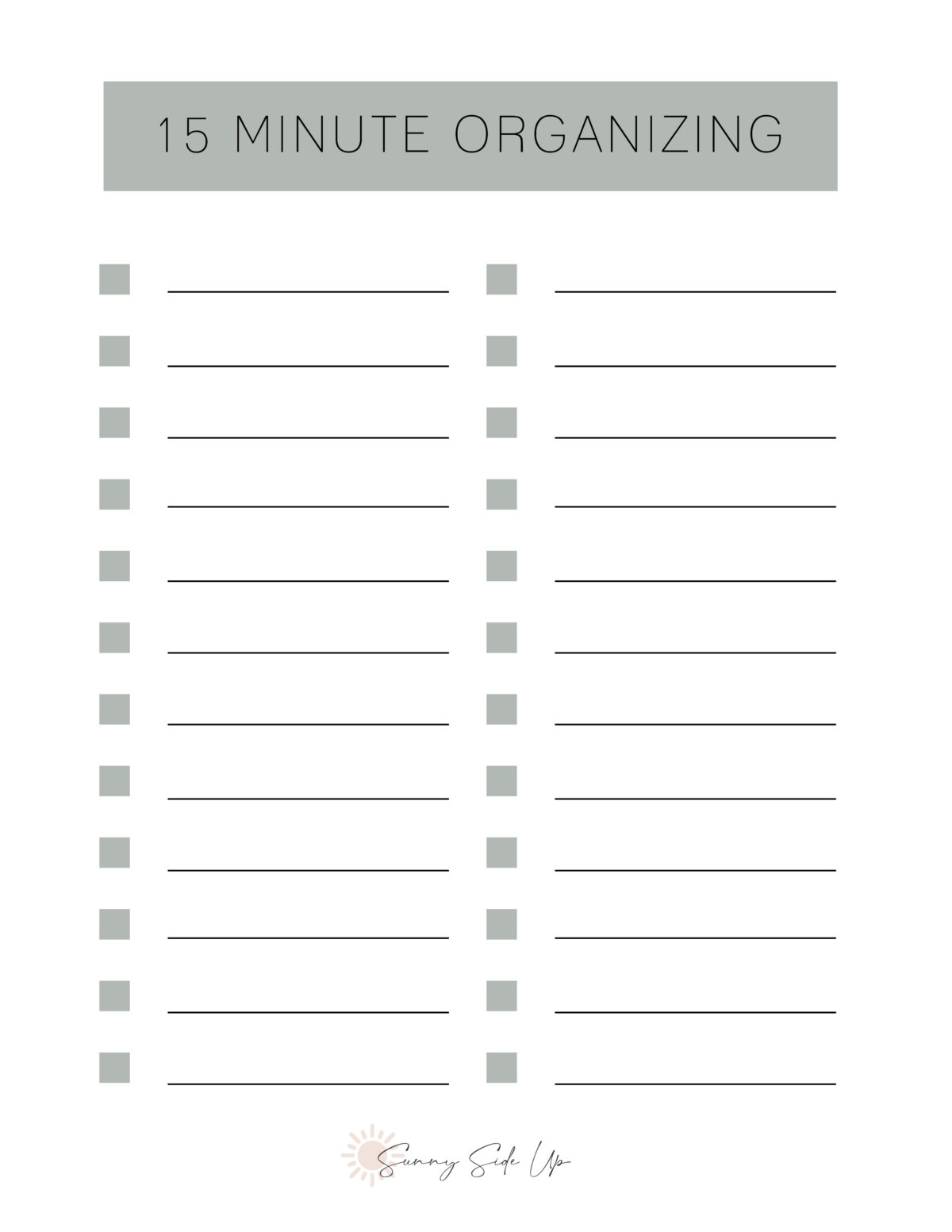 New Year/Organizing Challenge (Sunny Lifestyles)