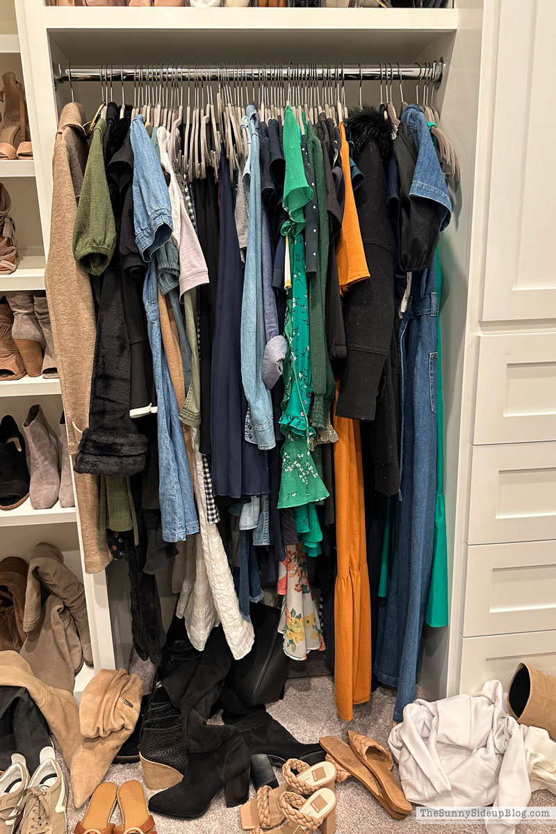 Organized Closet Progress (Sunny Lifestyles)