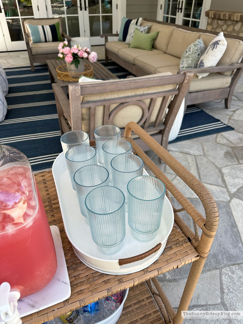 Wicker Bar Cart (Sunny Lifestyles)