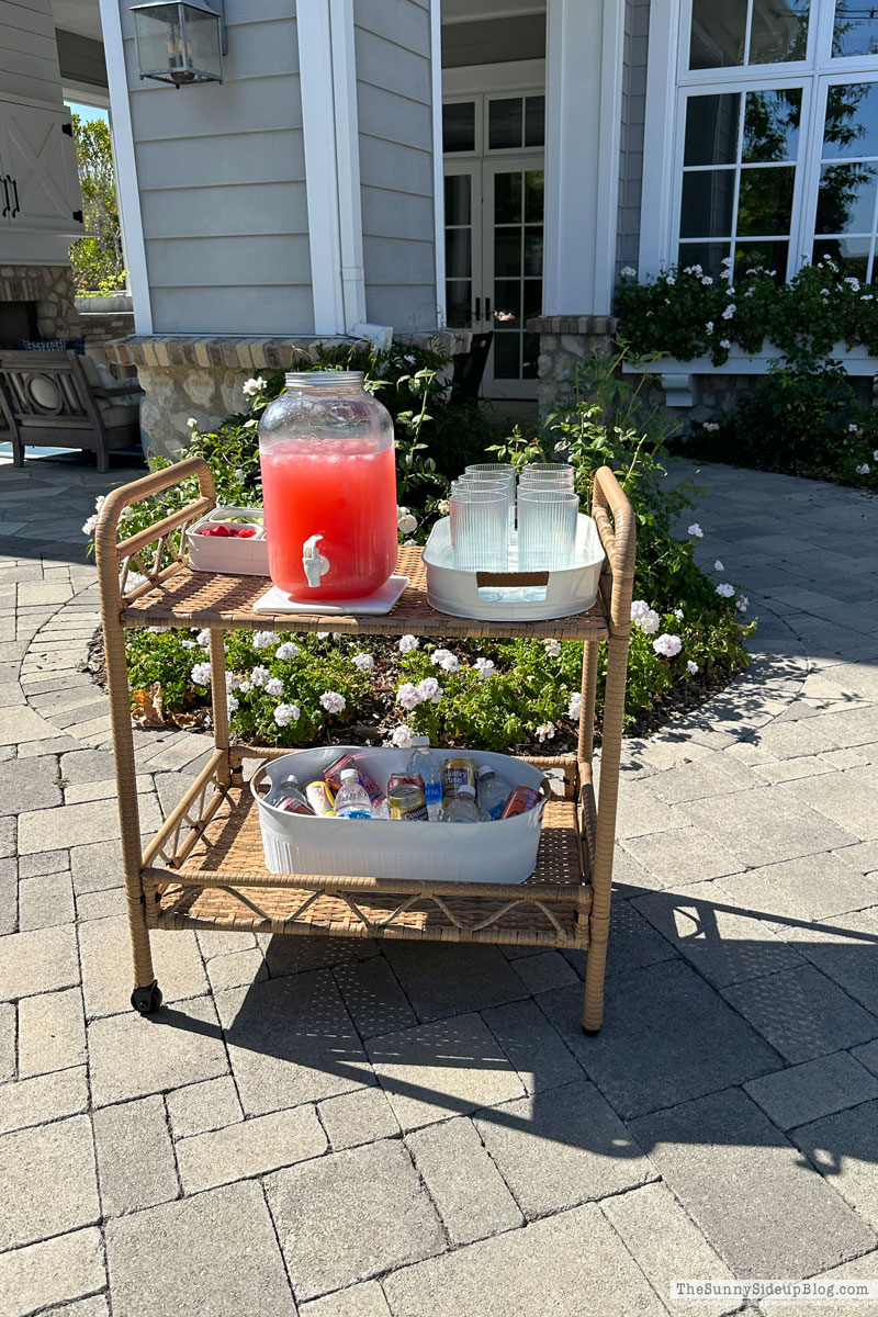 Wicker Bar Cart (Sunny Lifestyles)