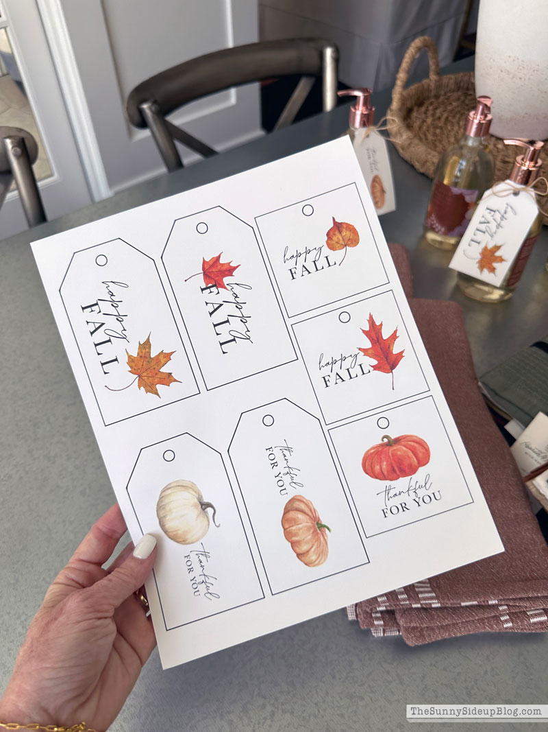 Fall Gift Tags (Sunny Lifestyles)