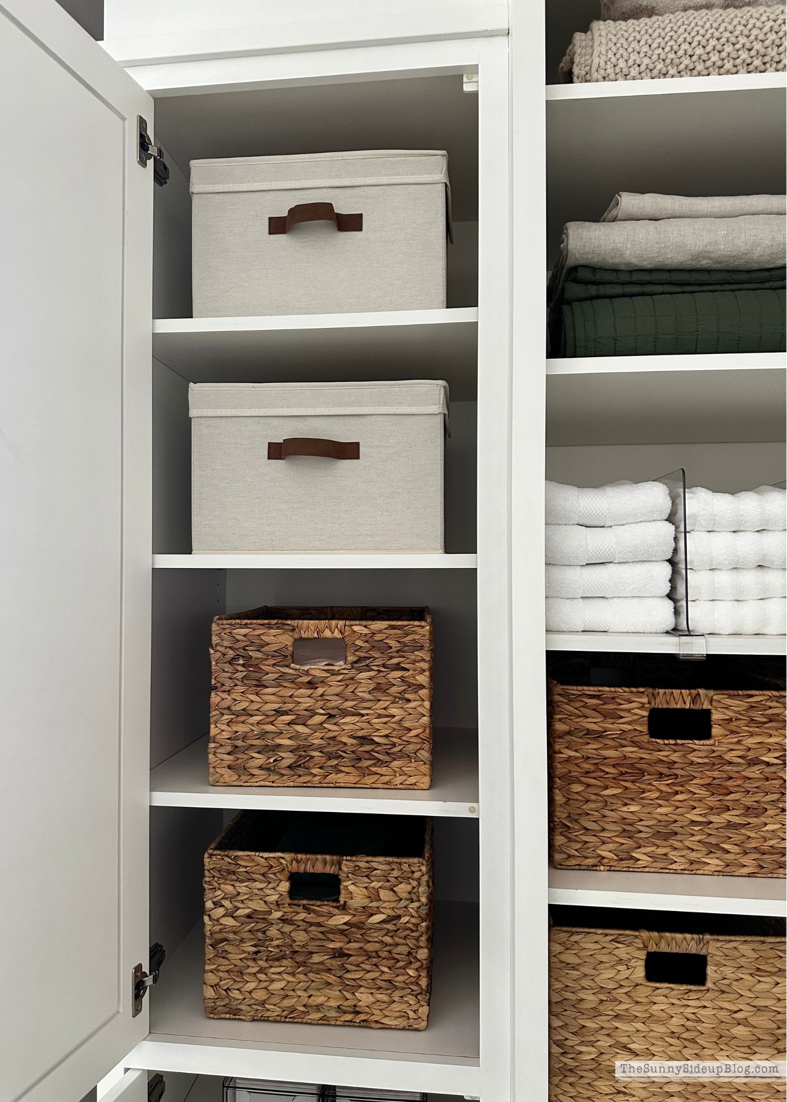 Wayfair Organized Linen Cupboard (Sunny Lifestyles Blog)