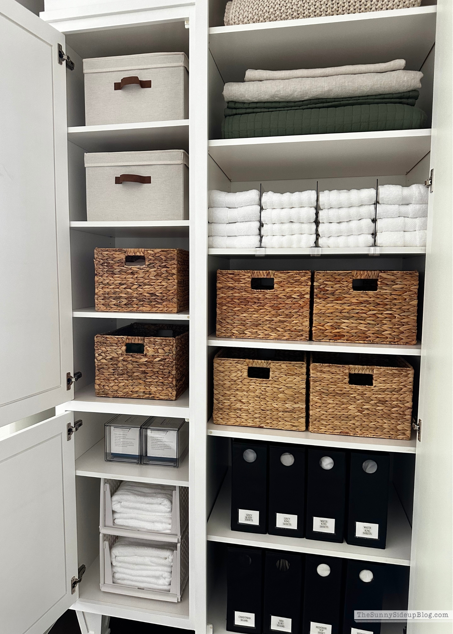 Wayfair Organized Linen Cupboard (Sunny Lifestyles Blog)