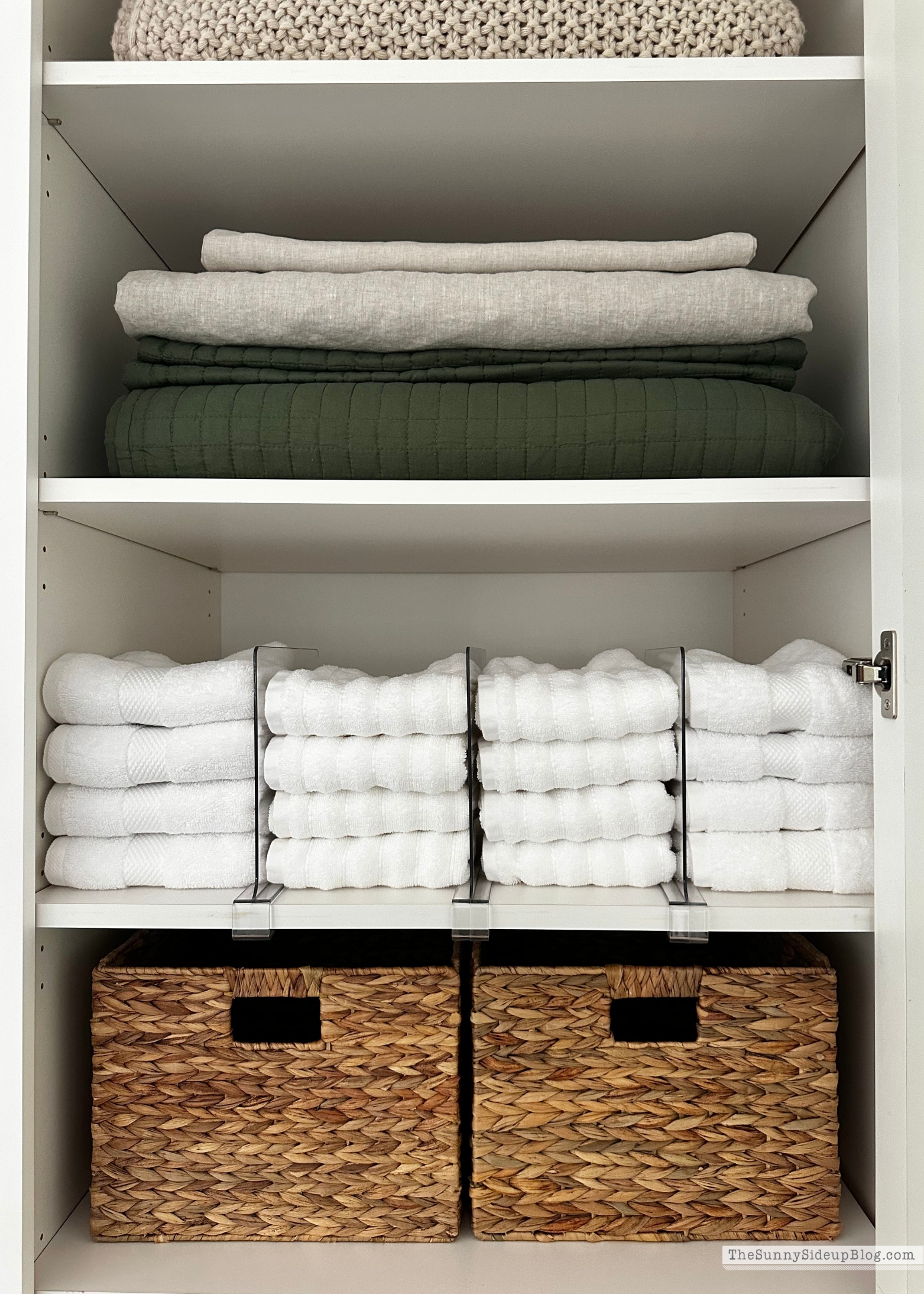 Wayfair Organized Linen Cupboard (Sunny Lifestyles Blog)
