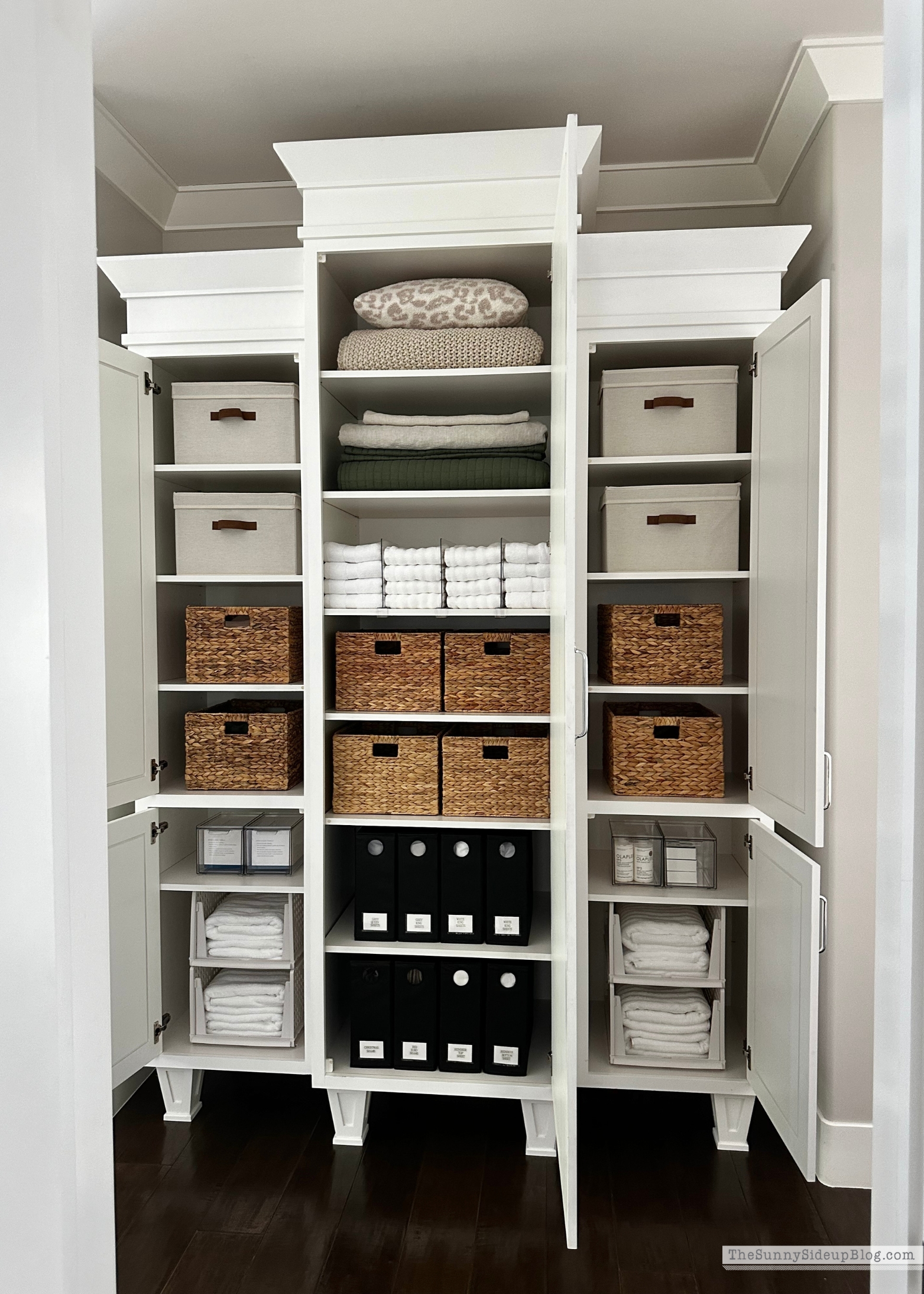 Wayfair Organized Linen Cupboard (Sunny Lifestyles Blog)