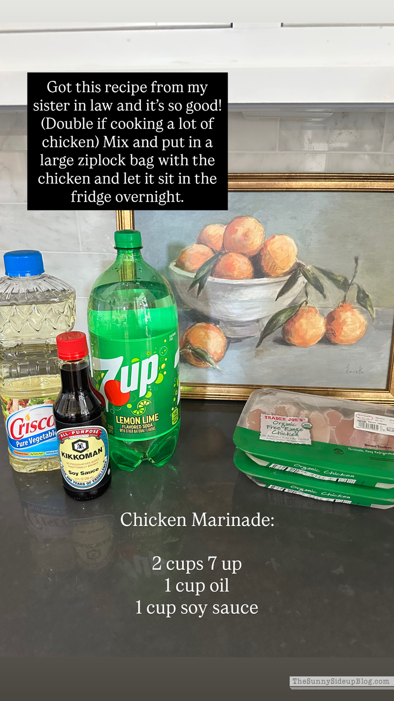 Chicken Marinade (Sunny Side Up)