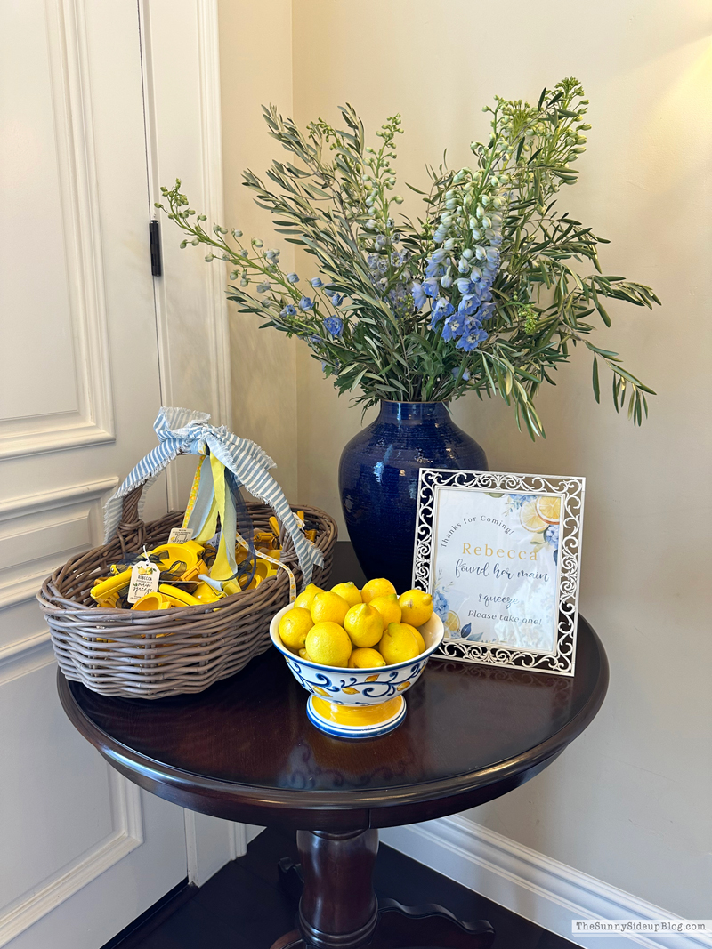 Blue and Yellow Wedding Shower with Lemons! (Sunny Side Up)